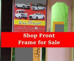 Nice Wooden shop frame/front for sale with Glass and door lock